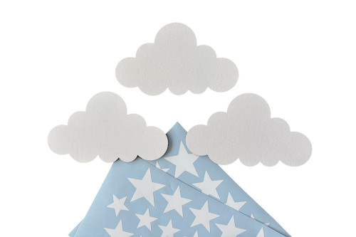 Ahşap Bulut Süs ve Yıldız Sticker Paketi